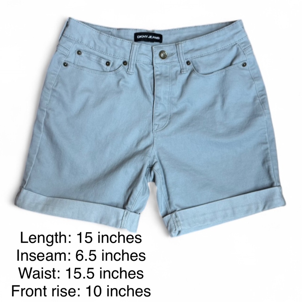 DKNY Jeans Women's Rolled Hem Chino Shorts - Size 4 - Picture 2 of 8